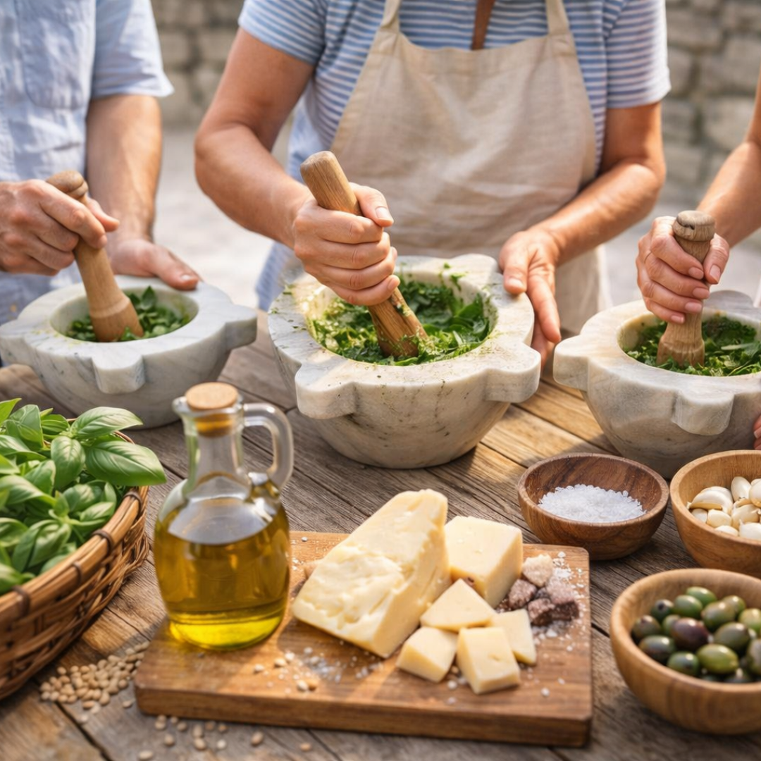 A lezione di Pesto e Degustazione Vini e Prodotti Tipici 1